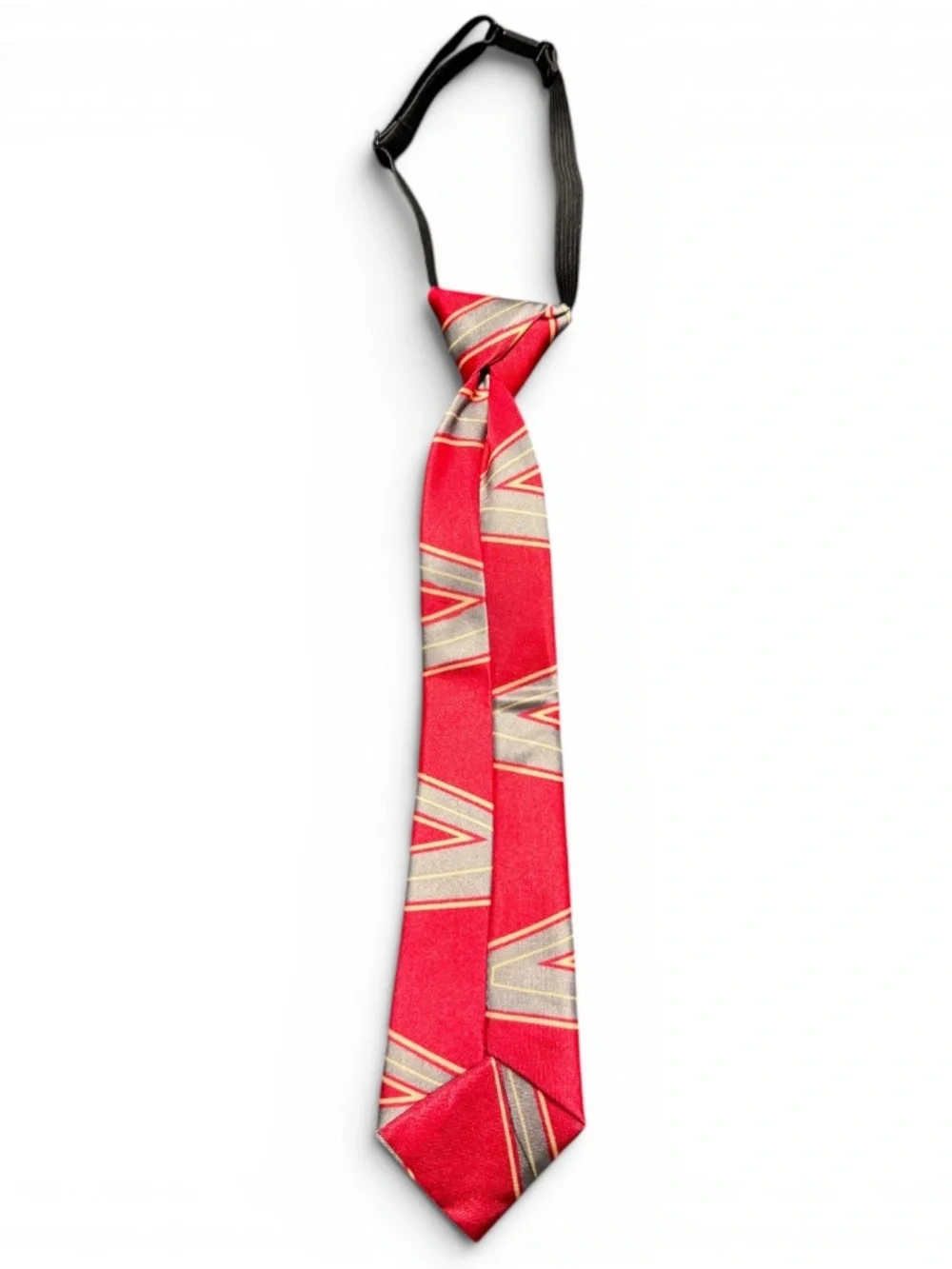 Kids Red Striped Pre-Tied Neck Tie NIP